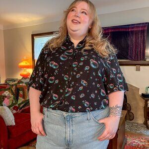 New with Tags Maya Kern Bubbles Button Up Shirt Size L